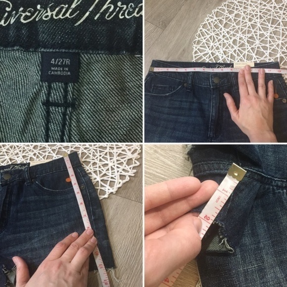 NWT Universal Thread Dark Wash Denim Shorts Cutoff - Picture 5 of 8